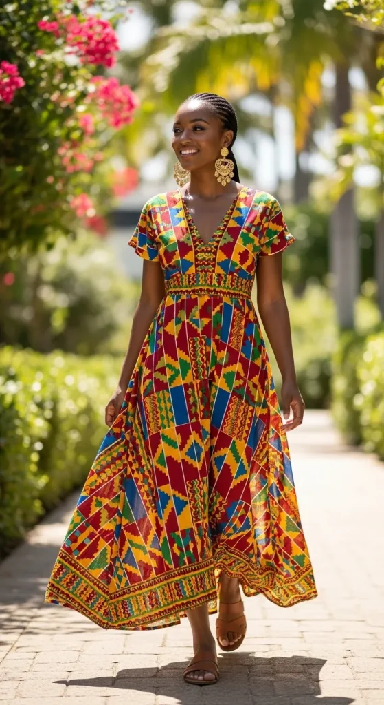 Bold Print Maxi Dress Vibes