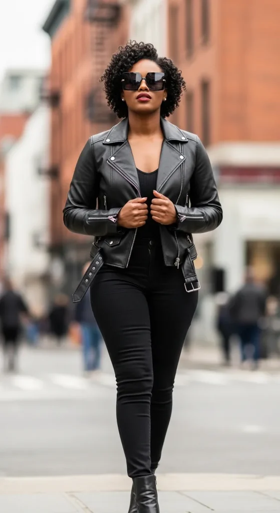 Leather Jacket and Skinny Jeans