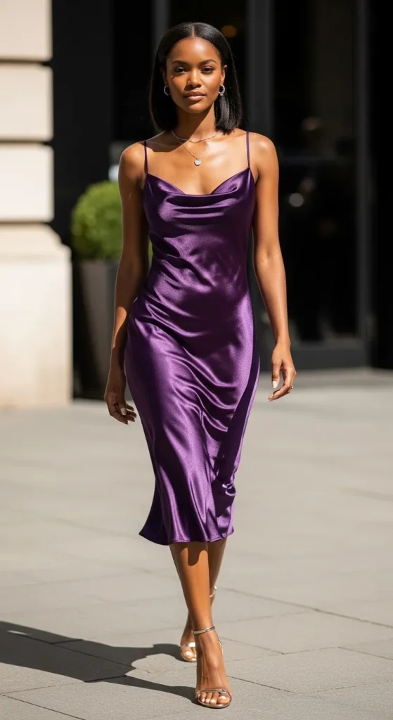 Satin Slip Dress Look